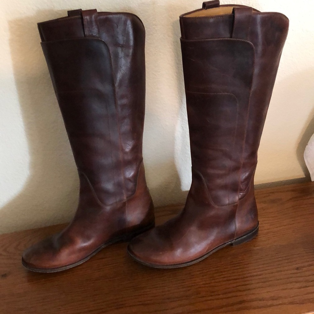 Frye brown leather riding boots